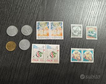 Collezione monete francobolli