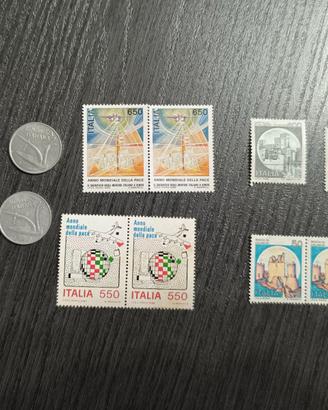 Collezione monete francobolli