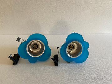 Coppia faretti con vetro di Murano da incasso