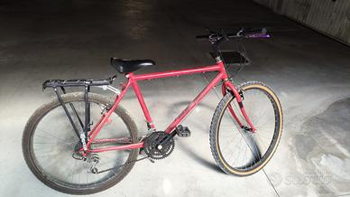 Bicicletta 26" con portapacchi dietro