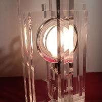 Lampada Sandro Petti X Maison Jansen Anni 70 Plexi