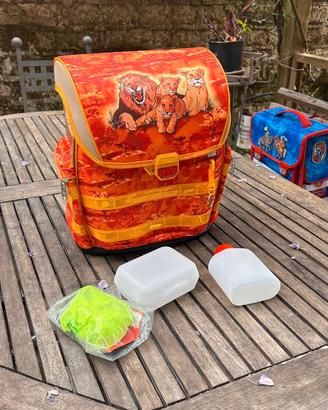 Zaino scuola elementari con leoni + kiwai antipiog