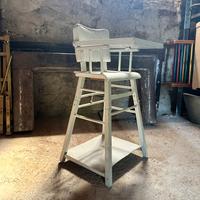 Seggiolone vintage shabby chic anni 40-50