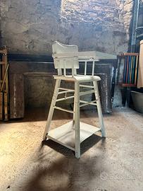 Seggiolone vintage shabby chic anni 40-50