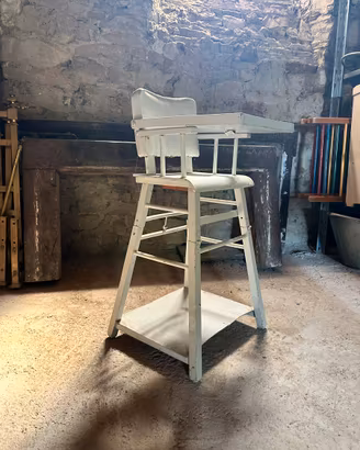 Seggiolone vintage shabby chic anni 40-50