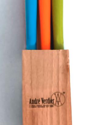 Set 6 coltelli bistecca André Verdier ceppo legno