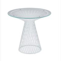 Tavolino Emu con ripiano in vetro da collezione