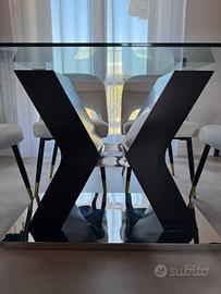 Tavolo in vetro 6 posti