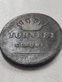5 tornesi 1819