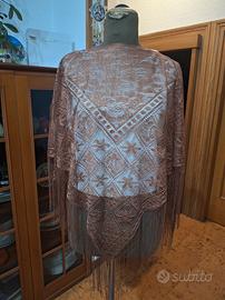 Poncho in pura seta elegante