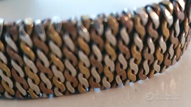 Bracciale antico intrecciato inizio 900 regolabile