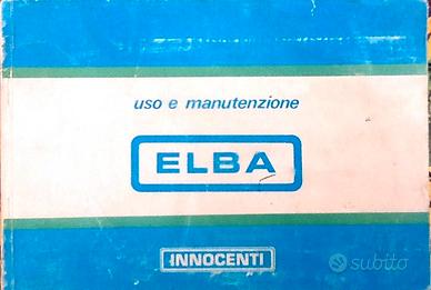 Libretto di uso e manutenzione Elba Innocenti