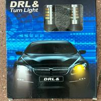 DRL bianco e giallo LED BAU15S