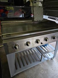 FRY TOP GAS SCHIACCIAPANINI IN ACCIAIO INOX 