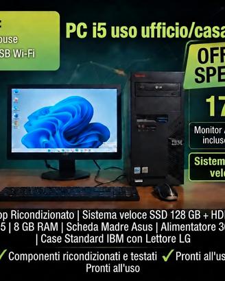 Pc i5 / 8gb ram/ ssd+hdd / veloce 