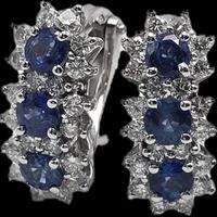 ORECCHINI ORO CON ZAFFIRI E DIAMANTI