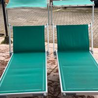 4 LETTINI DA GIARDINO PRENDISOLE