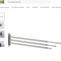 Portasciugamani 3 bracci IKEA nuovo