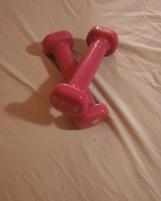 Pesi decathlon 0.5 kg ciascuno 