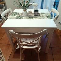 set tavolo quadrato allungabile+ 4 sedie