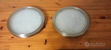 Coppia di plafonierei luce bianca