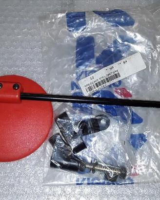 SPECCHIO SPECCHIETTO MOTO FILETTO 10mm ROSSO
