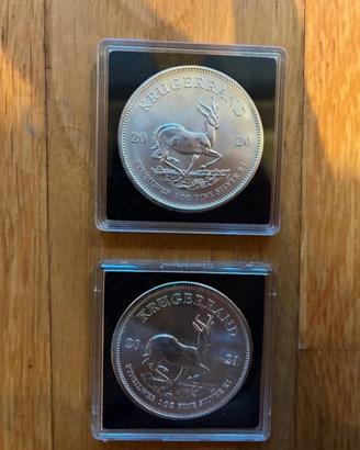 Monete Krugerrand 1 oz Argento 2020-2021