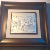 Quadro con lastra in argento 925