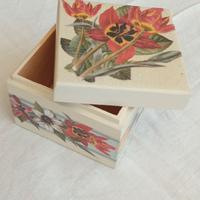 Scatola porta oggetti in decoupage 