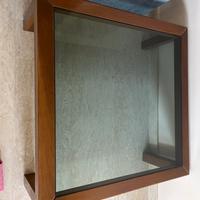 Tavolo  90x90 legno e vetro