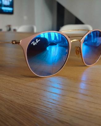 Occhiali da sole Rayban Double bridge Rosa nude e 