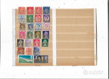 ANNI '60/'70 GRAN BRETAGNA N 120 FRANCOBOLLI USATI