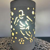 Lampada artigianale incisione calciatore