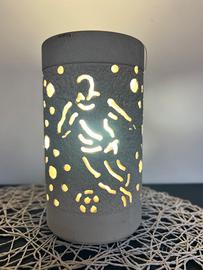 Lampada artigianale incisione calciatore