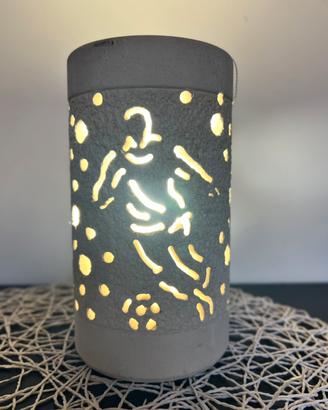 Lampada artigianale incisione calciatore