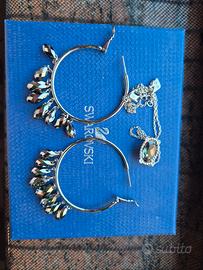 parure orecchini e collana swarovski