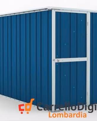 deposito attrezzi giardino 175x307cm 5,4mq blu