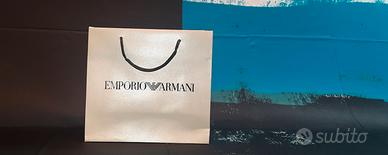 Shopper originale Emporio Armani bianca con logo