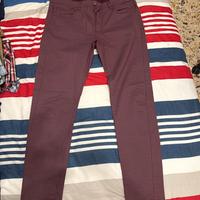 Pantaloni viola slim fit