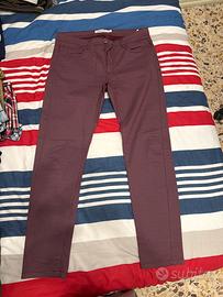 Pantaloni viola slim fit