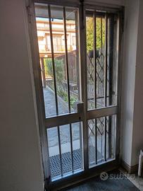 Portoncino ingresso doppia anta alluminio e vetro
