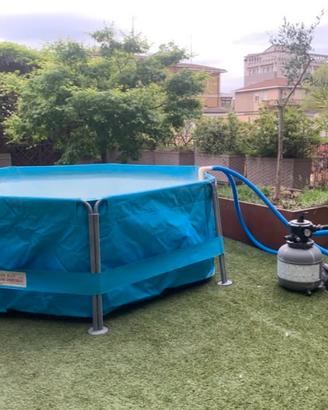 Piscina new plast + filtro dell’acqua