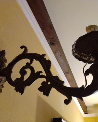 Grandi lampade antiche da palazzo, in bronzo