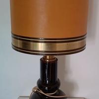 Lampada da tavolo con paralume Anni '70