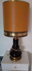 Lampada da tavolo con paralume Anni '70