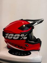 casco acerbis con mascherina 100%