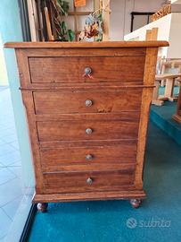 Cassettiera tinta noce