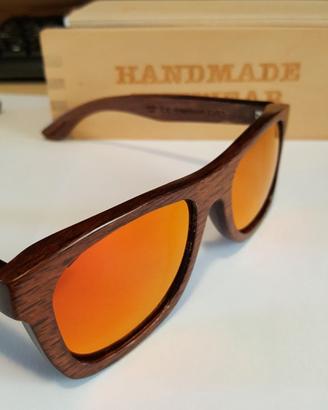 occhiali in legno wood fellas polarizzati 