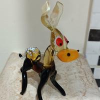 Statuina Asinello Donkey in vetro di Murano 
