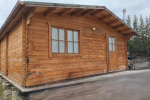 Casetta in legno 36mq con impianto elettrico